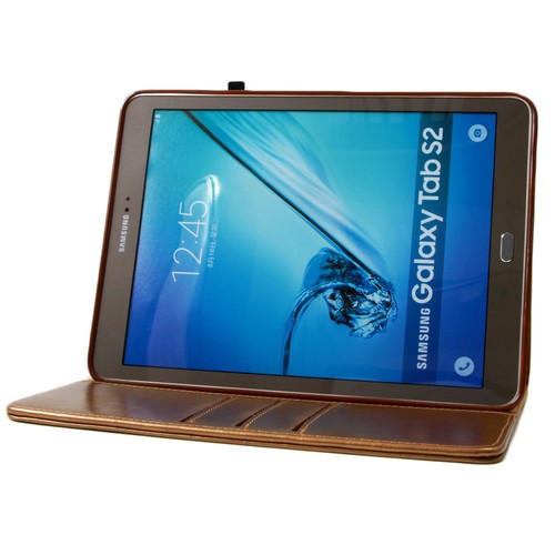 Luxury Leder Schutzhülle für Samsung Tab S2 Tablet Tasche Cover Case gold - Bild 9 von 11