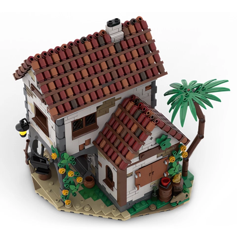MOC: Hut Cottage by the Island Modular Building House 1332 Pieces Gift DIY - Image 2 of 4