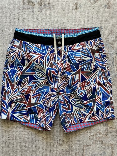 ROBERT GRAHAM Swim Trunks Men’s Size 30 Abstract Vibrant Classic Fit Lined - Picture 2 of 14