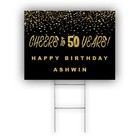 Happy Birthday Ashwin Your Name Custom Text Your Own Wording Coroplast Yard Sign