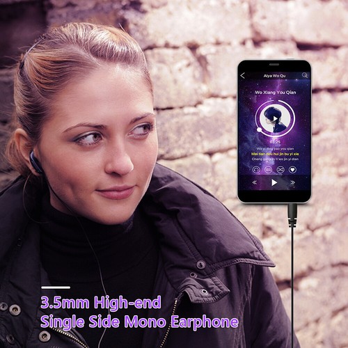 3.5mm In-Ear Stereo Single-sided Mono Earbud Earphone Headset Headphone Earpiece - Picture 3 of 11