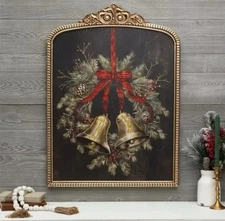 Hobby Lobby  Vintage Wreath & Bells Wooden Wall Art • Farmhouse Christmas viral