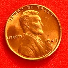 1949-D Lincoln Wheat Cent Penny GEM RD BU From an Original Bank Roll