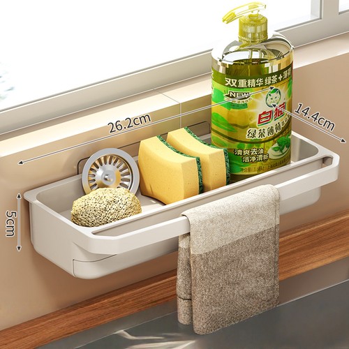 Sponge Holder Drain Rack Kitchen Sink Organizer Dishcloth Self-draining Shelf - Picture 20 of 25