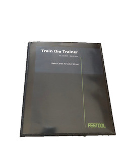 Festool collectable Train the trainer 2019 folder and sales cards