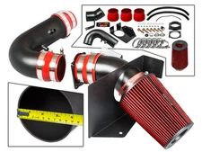 Heat Shield Cold Air Intake System Matt Black + RED For 97-99 F250 Navigator V8