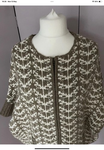 Zara Chunky Knit Zip Close Oversized Cardigan with Pockets Med VGC (B29) - Picture 4 of 13