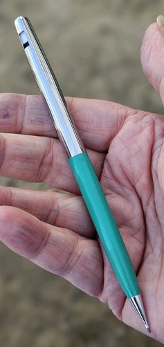 Vintage green Chrome Sheaffer Ball Point Pen & Mechanical Pencil Set Clip action - Bild 15 von 15