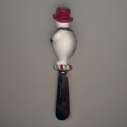 LONGABERGER Pottery Holiday Snowflake Dip Bowl and Bluster Cheese Spreader Set - Picture 3 of 9