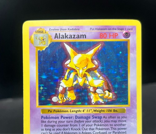 Pokemon - 1/102 Alakazam Shadowless Light Play Holo Base Set (Read Description!) - Picture 14 of 18