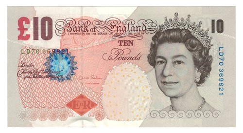 England/Great Britain 10 Pounds (2012) QE II/Charles Darwin - p389d, B199d UNC - Picture 2 of 3