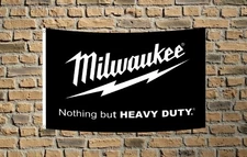 Milwaukee Power Tools Black Flag 3x5 FT Car Best Banner for Garage Man Cave Wall
