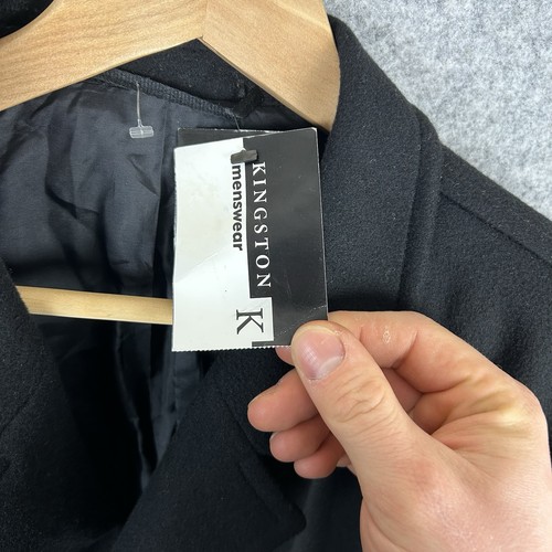 Skopes Wool & Cashmere Coat Mens XL-XXL Black Overcoat Jacket Lined NEW RRP:£99 - Picture 7 of 15
