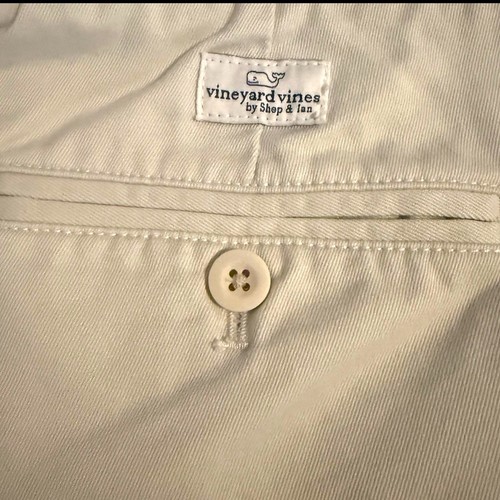 Pantalones Cortos Vineyard Vines Club Crema Chino Preppy Hombres Talla 32 - Imagen 4 de 14