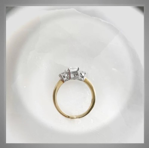 IGI Certified Lab Grown Diamond Wedding Ring Emerald Cut 1.20 CT 14K Yellow Gold - Picture 7 of 11