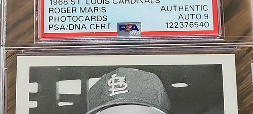 ROGER MARIS Autographed 1968 Cardinals Photocards Impressive Team Issue PSA/DNA - Foto 3 di 5