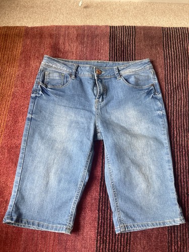 Denim Knee Length Jean Denim Shorts, 12, George