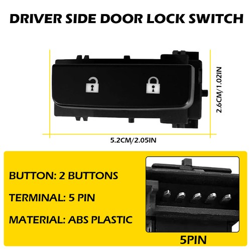 Interruptor de control de bloqueo de ventana de 3 piezas para Chevrolet Silverado Sierra 2008 2010-14 2009 - Imagen 8 de 17