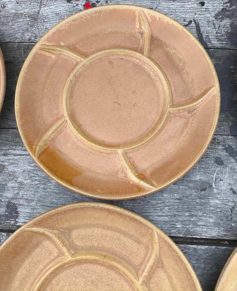 7 assiettes à fondue en grès brut à 6 compartiments raclette hors d'oeuvre - Photo 4/4