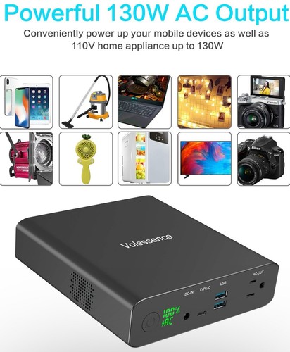 130W AC Laptop Power Bank 27000mAh w/ Display – Black - Bild 2 von 8