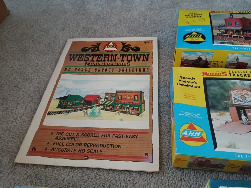 Juego de construcción vintage Atlas Ahm Tyco grande grande lote de 7 usado en muy buen estado Foto 4 de 4