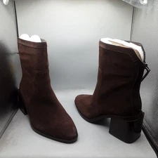 Vince Camuto Kortimy Boots Women's 7.5W Brown Root Beer Suede Mid Shaft A84