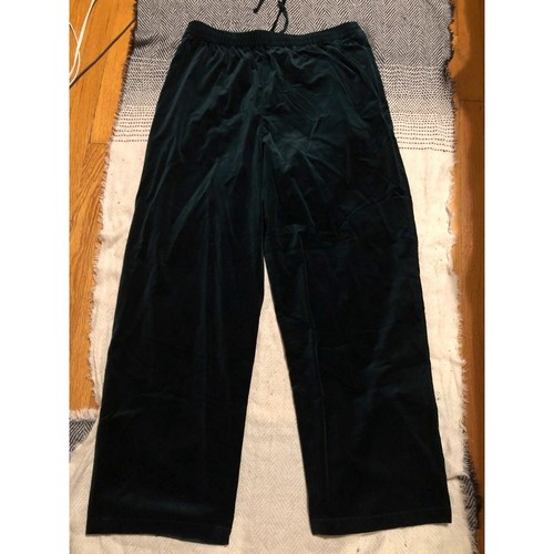 Acne Studios Velvet Trousers Dark Green Elasticated Wide Cut - 52 L/XL NWT $510 - Picture 3 of 14