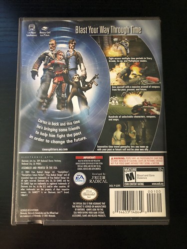 TimeSplitters: Future Perfect (Nintendo GameCube, 2005) CIB W/ Manual Tested - Picture 3 of 9