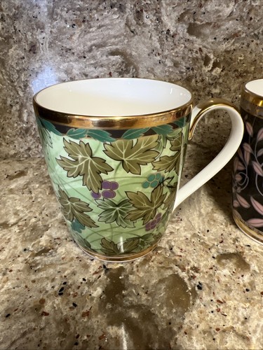 Tazza vintage Noritake osso Cina fiore disegno floreale bordo oro made in Japan (2) - Foto 2 di 8