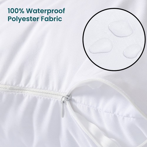 Zippered Mattress Encasement Waterproof Bed Bug Mattress Protector Cover Pad - Picture 27 of 31