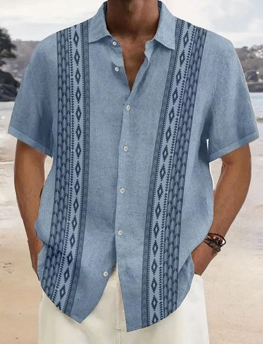 Men's Guayabera Cuban Beach BIG 6XL Button Up Casual Dress Shirt