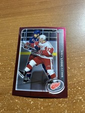 2002-03 TOPPS CHROME HOCKEY Card BRETT HULL DETROIT RED WINGS #58 in top loader