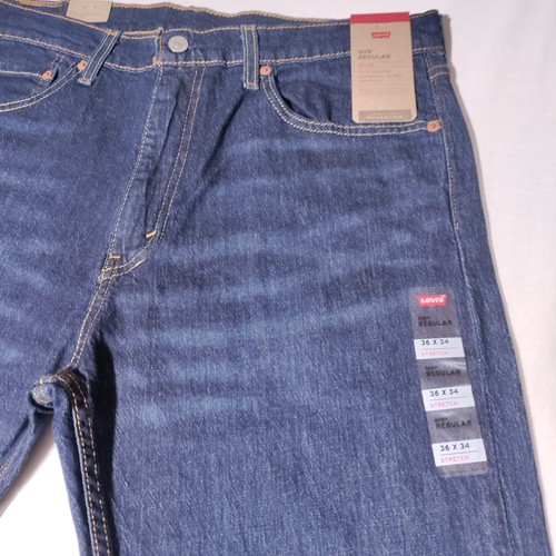 Pantalones de mezclilla para hombre Levi Strauss 505 regular ecológicos - 36X34 pierna recta - elásticos #2 - Imagen 4 de 20
