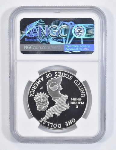 1991-P Korean War Commemorative Proof Silver Dollar PF70 UCAM NGC *9329 - Picture 2 of 5