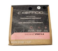 ExOfficio Womens M Give-N-Go Sport 2.0 Bikini Brief Slip Underwear Panties Black