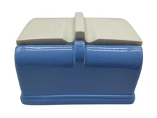 MCM Coldspot Refrigerator Vitrified China by The Hall China Co. Blue & White