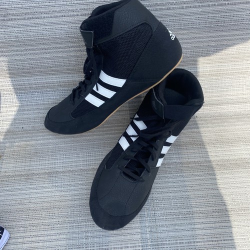 Adidas HVC Herren Ringerschuhe AQ3325 Größe 13 schwarz weiß gestreift