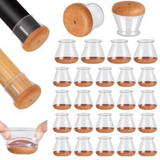 24 Pcs Chair Leg Floor Protectors, Silicone Chair Leg Protectors Caps Covers ...