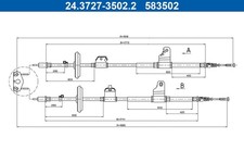 Seilzug Feststellbremse hinten für OPEL MOKKA / X