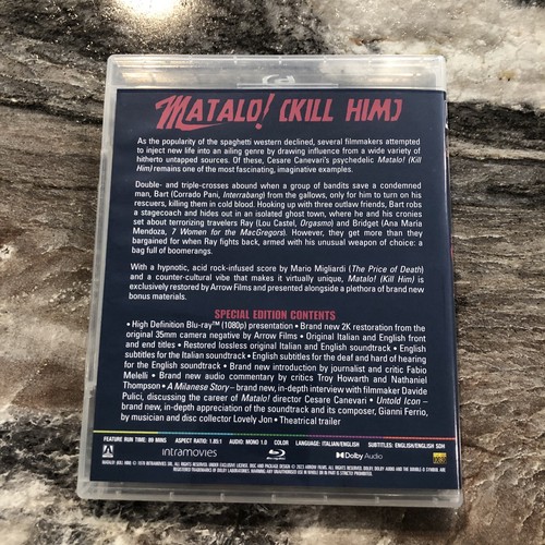 Matalo! Kill Him Blu-ray Spaghetti Western Like New Lou Castel Luis Davila - Picture 7 of 7