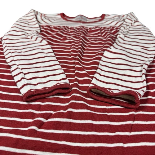 Hanna Andersson Girl’s 130 US 8 Red White Stripe Long Sleeve Dress Cotton - Picture 6 of 12