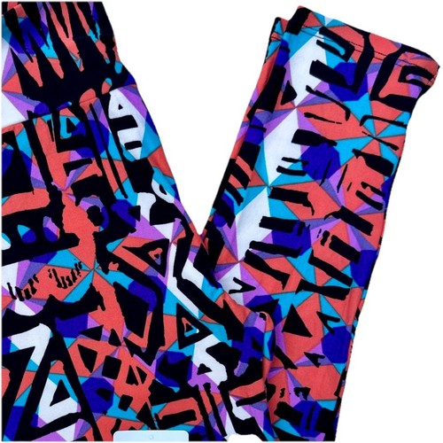 NEW OS Lularoe Leggings One Size (sz 2-10) Geometric Colorful Buttery Soft - Picture 4 of 13