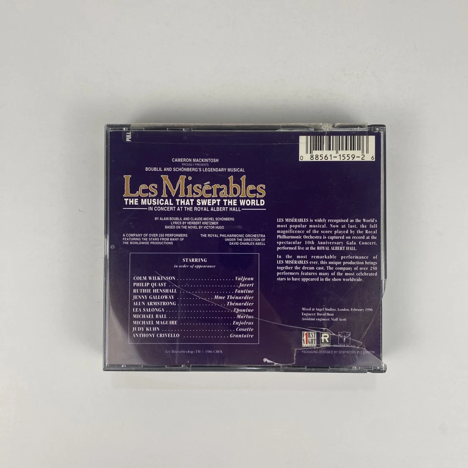 Les Miserables 10th Anniversary Musical In Concert Royal Albert Hall 2 Disc CD Foto 2 de 4