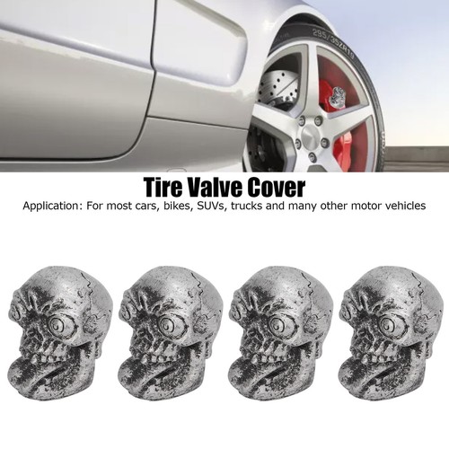 ˜4PCS Tire Valve Cap Set Skull Style Dustproof Universal For Cars Bikes SUVs - Picture 3 of 24