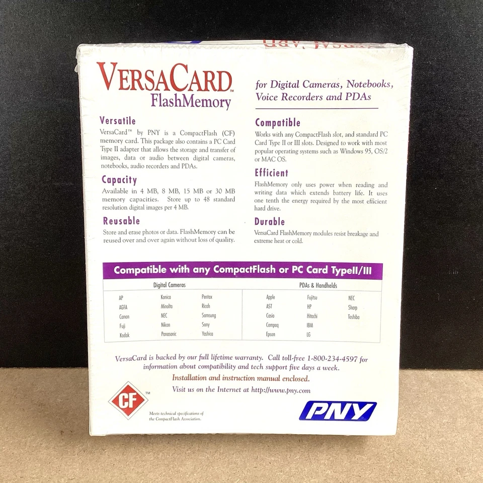 Pny Versacard Flash Memory Card And Adapter Model# P-CF030-PA - Image 2 of 4
