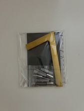 5  Alu Gold Floating House Number 7 Modern Address Sign Mount Hardware Included