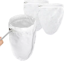 3 PCS Fine Mesh Strainer Bags -  Reusable Cheese Cloth Bag for Straining with St