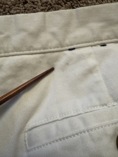 J Crew Pants Mens 32x32 White Flex Straight Fit Cotton Casual Preppy Chino - Picture 9 of 11