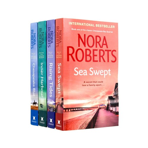 Nora Roberts Chesapeake Bay Series 4 Books Collection Set (Sea Swept, Rising Tid