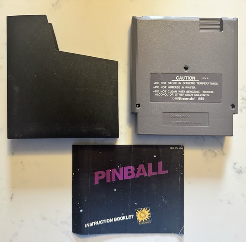 Cartuccia gioco Pinball NES con libretto istruzioni e custodia. Autentico testato - Foto 2 di 2